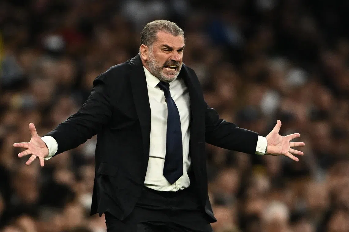 Soccer Football - Premier League - Tottenham Hotspur v Manchester City - Tottenham Hotspur Stadium, London, Britain - May 14, 2024 Tottenham Hotspur manager Ange Postecoglou REUTERS/Dylan Martinez