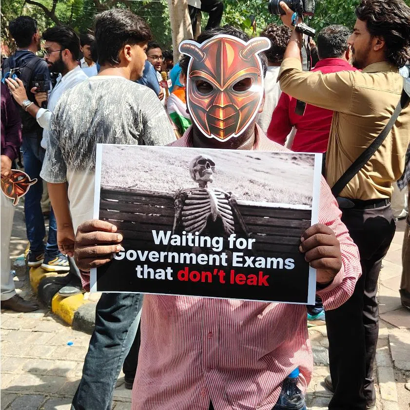 Protesters are calling for the resignation of India’s education minister Dharmendra Pradhan.