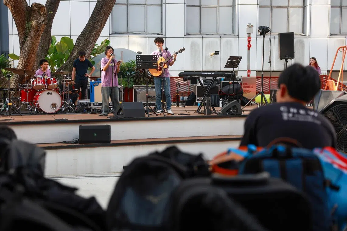 Young musicians performing at Scape.