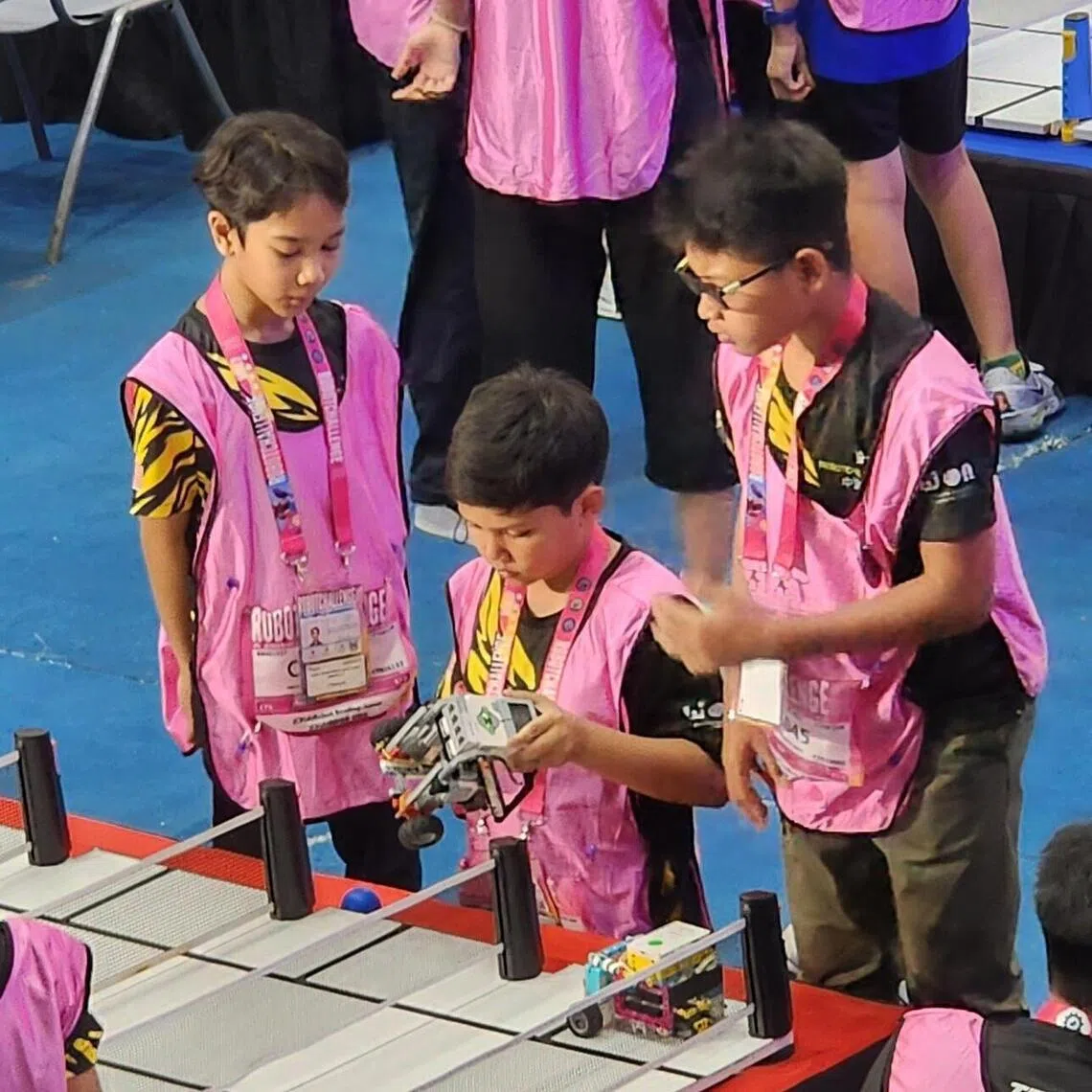 Young Malaysian students compete in the International Robot Challenge 2025 in Beijing in August.
