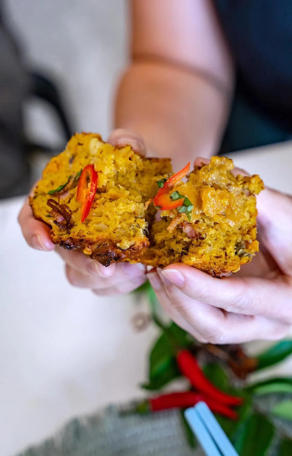 A laksa muffin from Makan Stop.