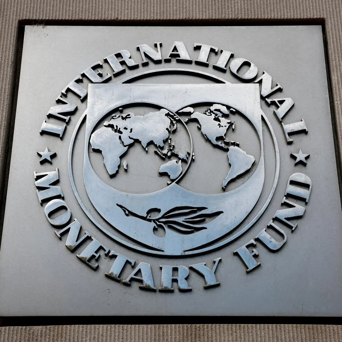 FILE PHOTO: A view of the International Monetary Fund (IMF) logo at its headquarters in Washington, D.C., U.S., November 24, 2024. REUTERS/Benoit Tessier/File Photo