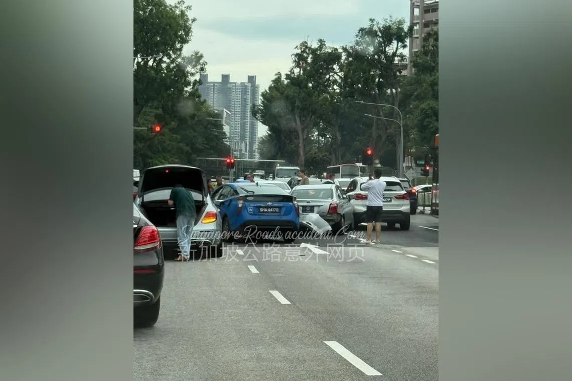The accident took place along Jalan Bukit Merah towards New Bridge Road. 