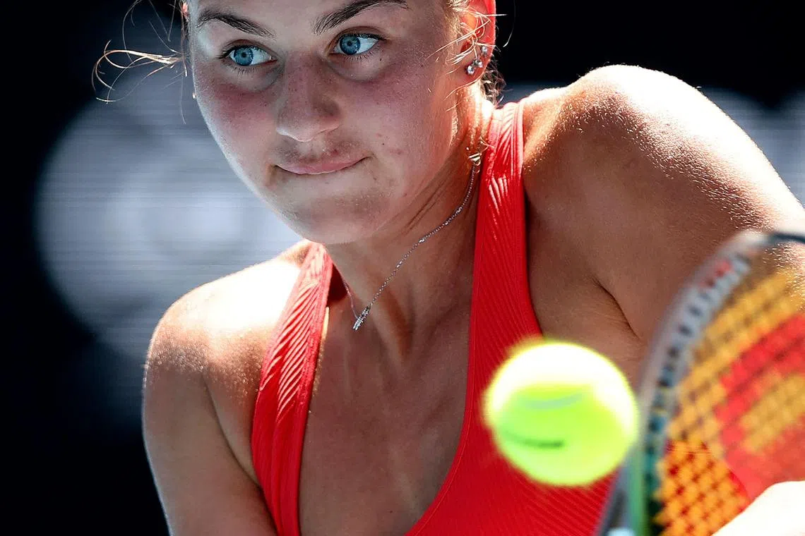 Ukraine's Marta Kostyuk refuses to shake the hand of opponents from Russia and Belarus because of the war. 