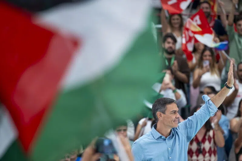 Spanish Prime Minister and Socialist Party's leader Pedro Sanchez attends a party's event in Malaga, southern Spain, on Sept 14.
