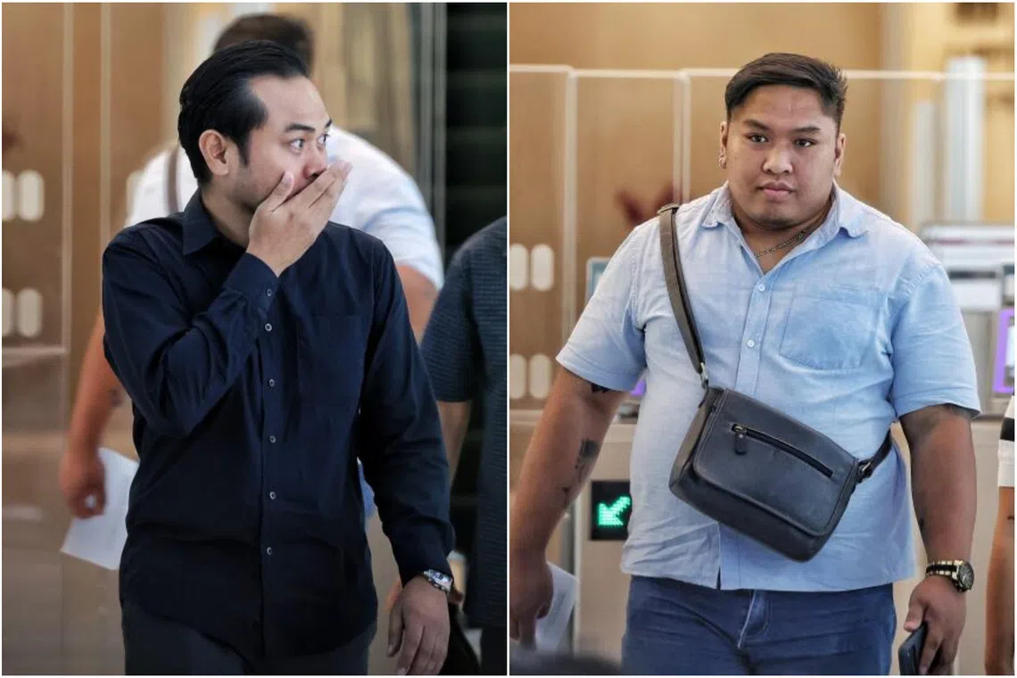Boromeo Judelle David (right) and Buendia Billy Ray Mercado were sentenced to 10 days’ jail and a three-day short detention order (SDO) respectively.