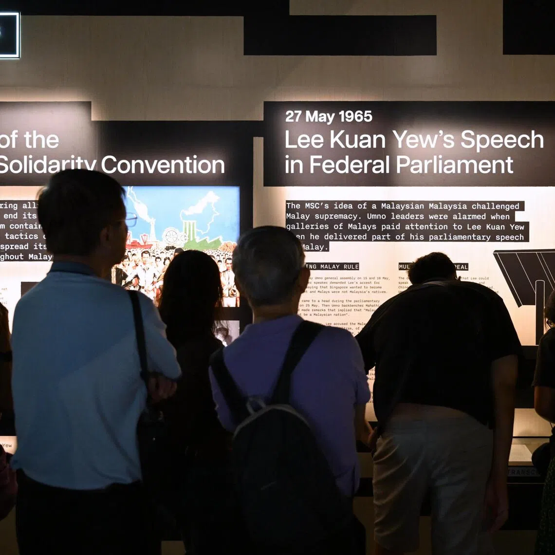 People at The Albatross File: Singapore’s independence Declassified exhibition at the National Library building on Dec 8.