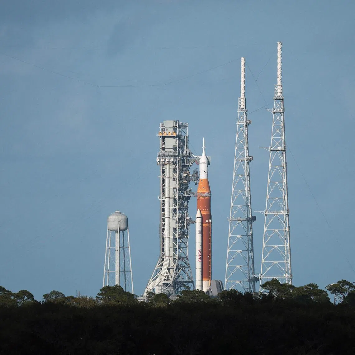 NASA's Artemis II Space Launch System rocket and Orion spacecraft prepares for launch from the Kennedy Space Center on April 1, 2026.