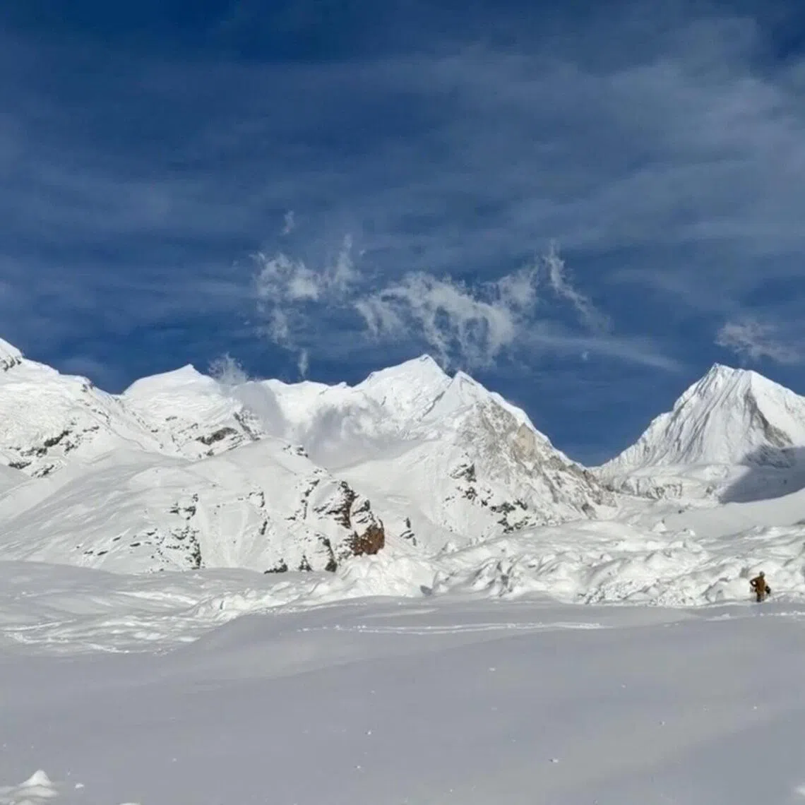 Rescue workers searching for survivors after an avalanche buried the Himlung base camp in Nepal on Sept 27.
