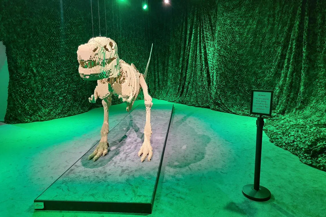 An artwork of a Tyrannosaurus rex made out of Lego blocks, which will be part of the Art Of The Brick exhibit showcasing contemporary artist Nathan Sawaya's work.
