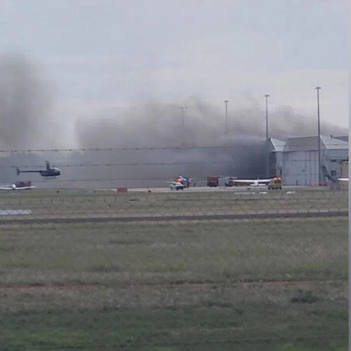 The plane crashed into a hangar at Parafield Airport some 17km north of Adelaide shortly after take-off.
