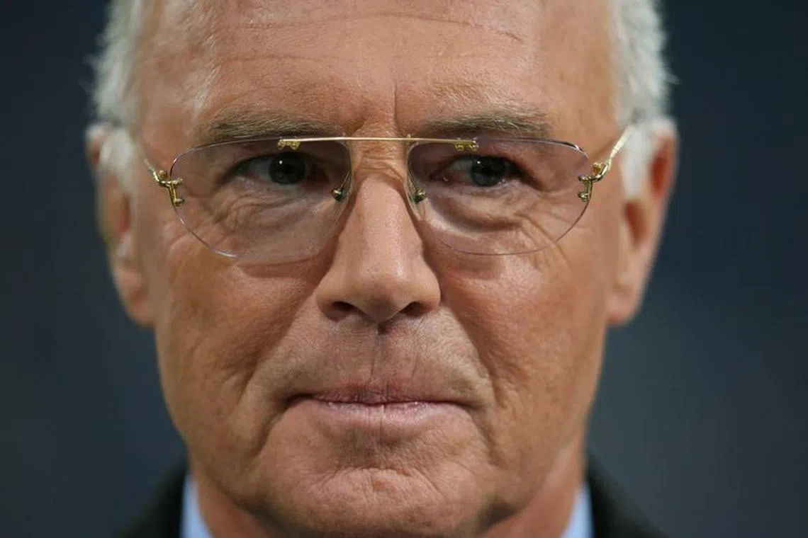 FILE PHOTO: Football - FC Schalke 04 v FC Barcelona - UEFA Champions League Quarter Final First Leg - Veltins-Arena, Gelsenkirchen, Germany - 07/08 - 1/4/08  German football legend Franz Beckenbauer   Action Images via Reuters/Carl Recine/File Photo