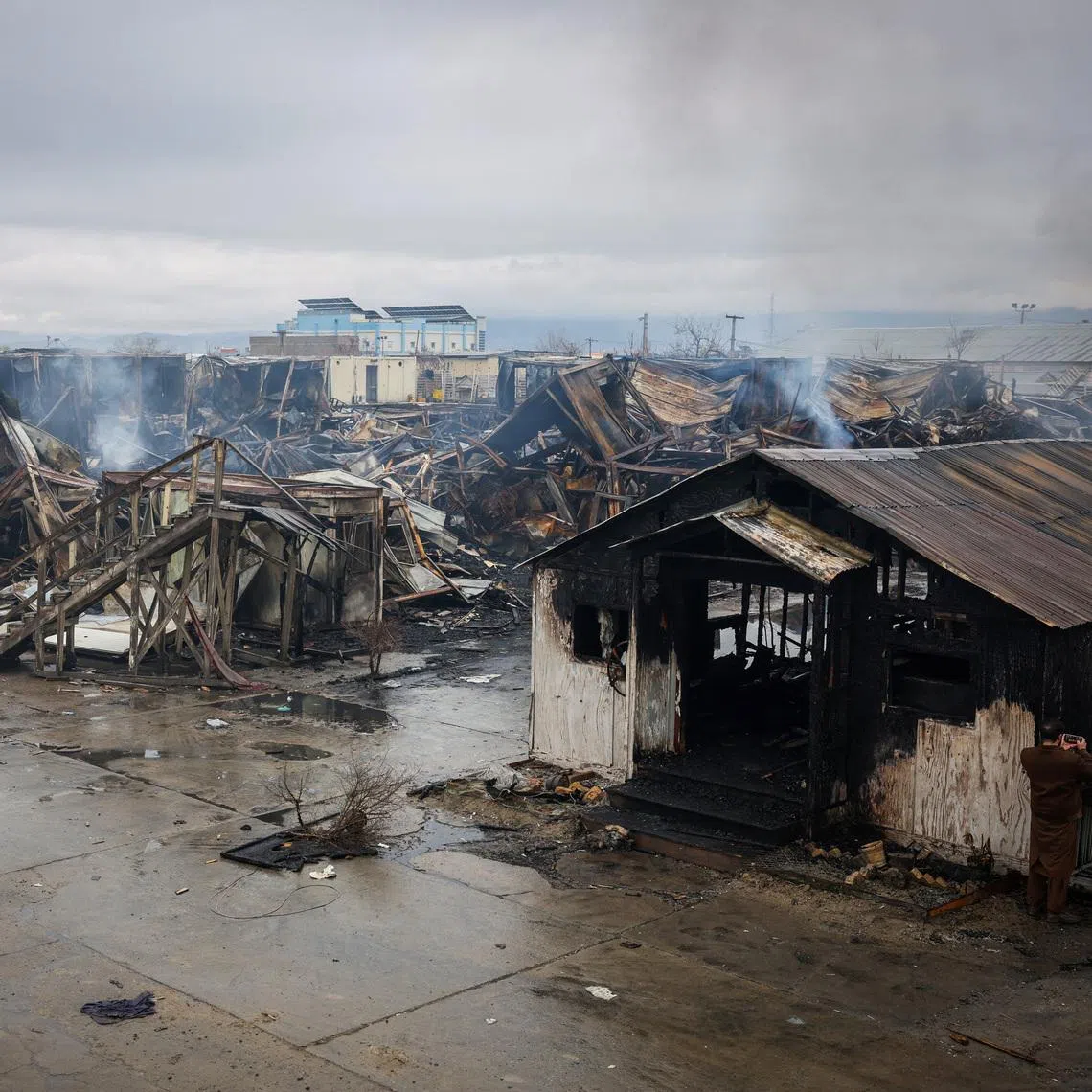 View of a drug rehabilitation center destroyed in what the Taliban said was a Pakistani air strike in Kabul, Afghanistan, March 18, 2026.
