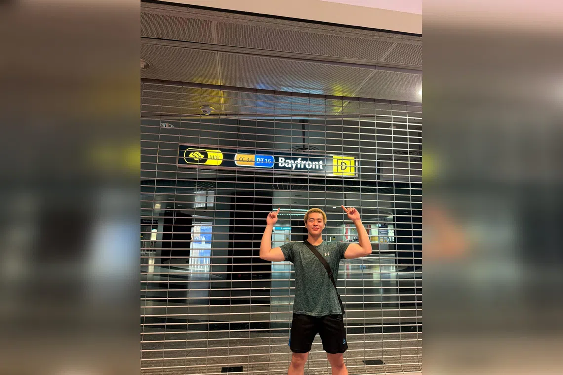 Trevor Kam, 20, walked along the entire Circle Line in over 10 hours earlier in August. On Aug 21, he will attempt to cover 50km along the Downtown Line in one day.