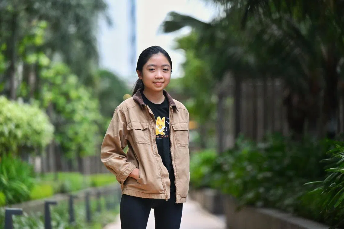 Chng Rui Jie, 12, has been raising funds for the ST pocket money fund since June 2020 when she was only nine. 

(ST PHOTO: AZMI ATHNI)