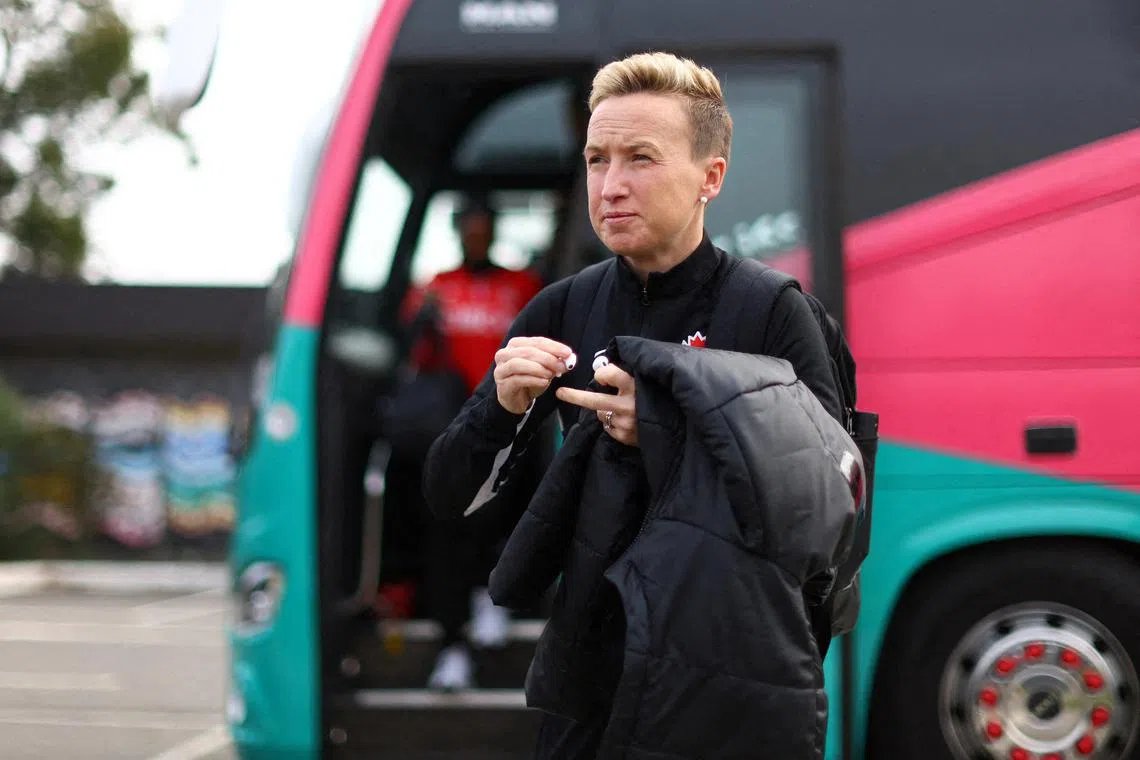 FILE PHOTO: Soccer Football - FIFA Women’s World Cup Australia and New Zealand 2023 - Group B - Canada Training - Olympic Park, Melbourne, Australia - July 24, 2023 Canada coach  Bev Priestman arrives to training REUTERS/Hannah Mckay/File Photo