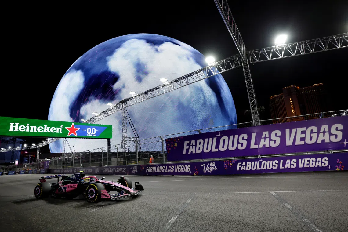 Formula One F1 - Las Vegas Grand Prix - Las Vegas Strip Circuit, Las Vegas, Nevada, United States - November 20, 2025 Alpine's Franco Colapinto during practice REUTERS/Jeenah Moon