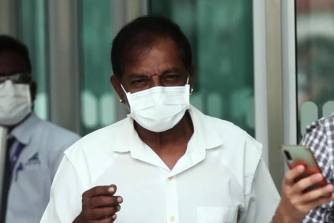 Tamilselvam Ramaiya was sentenced to two weeks’ jail after pleading guilty to an offence under the Covid-19 (Temporary Measures) Act.