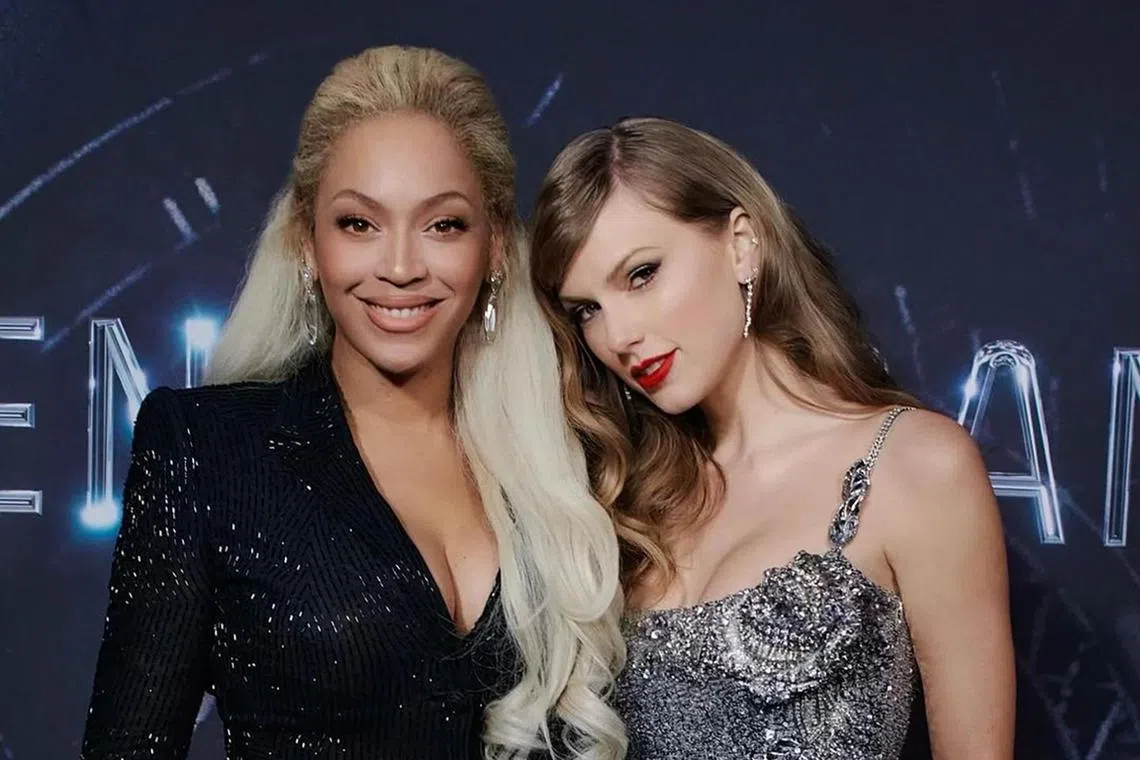 Beyonce (left) took in US$579 million for her Renaissance Tour while Taylor Swift's Eras Tour brought in more than US$1 billion.
