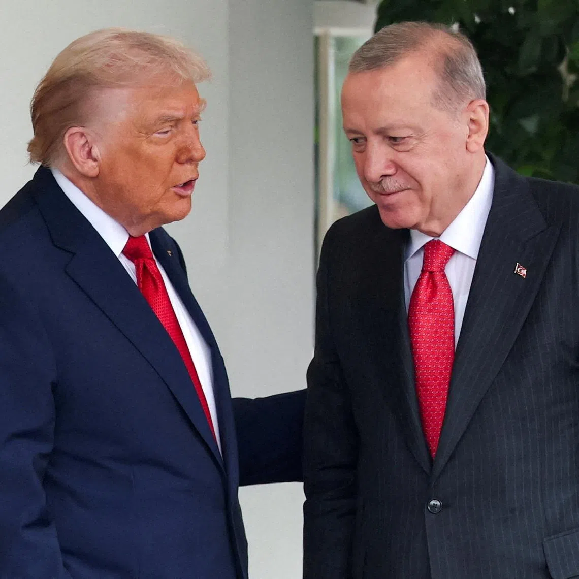 US President Donald Trump welcomes Turkey’s President Recep Tayyip Erdogan on a previous trip to the White House in Washington in 2025.