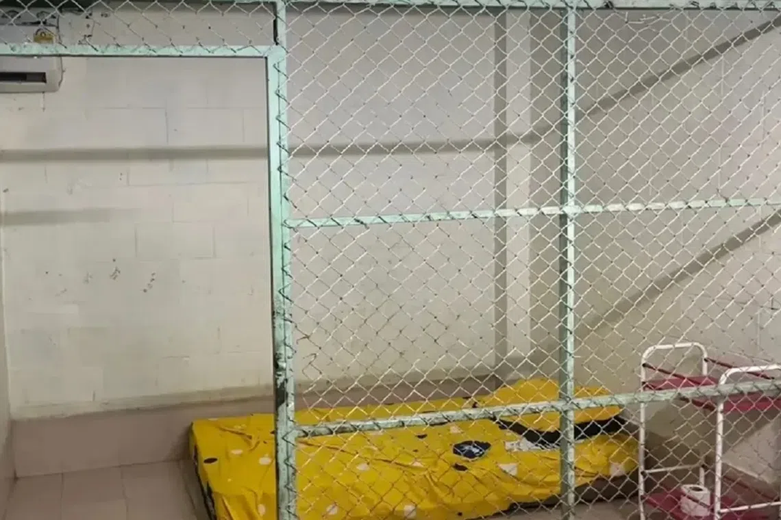 The centre owner said rooms with steel bars were used only for psychiatric patients with severe symptoms.
