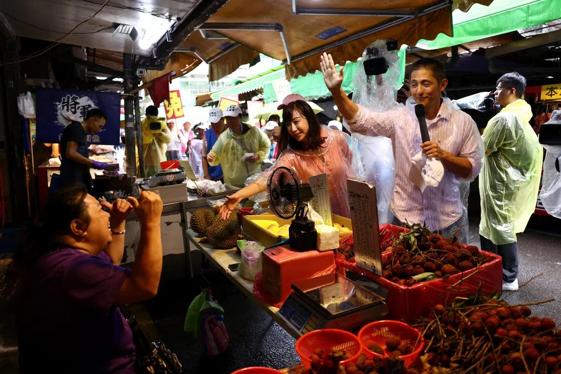 Hsu Shu-hua, Taipei city councillor from the Democratic Progressive Party (DPP), rallies for support towards the recall campaign in Taipei, Taiwan. 