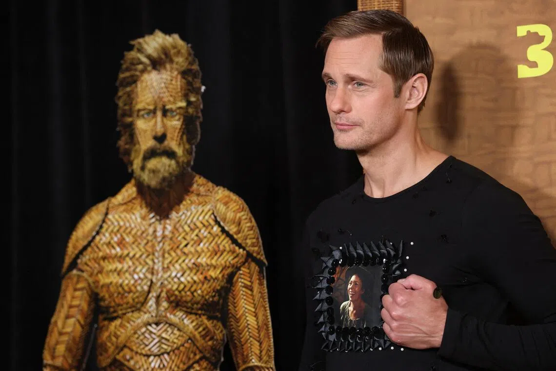 Cast member Alexander Skarsgard attending a premiere for the film Wicker in Los Angeles, California, on Oct 20.