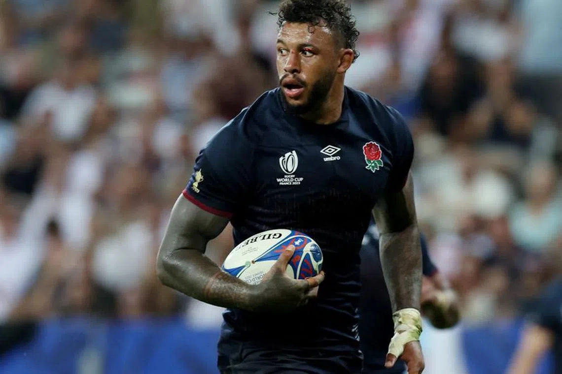 Rugby Union - Rugby World Cup 2023 - Pool D - England v Japan - Allianz Riviera, Nice, France - September 17, 2023 England's Courtney Lawes in action before scoring their second try REUTERS/Stephanie Lecocq