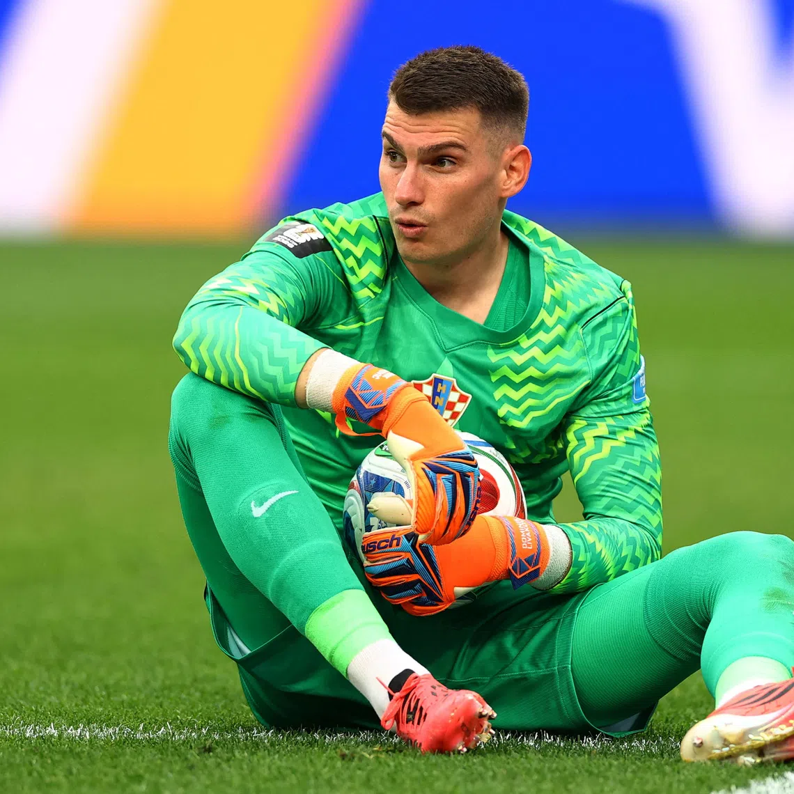 FILE PHOTO: Soccer Football - FIFA World Cup 2026 - Group L - Croatia v Ghana - Philadelphia Stadium, Philadelphia, Pennsylvania, U.S. - June 27, 2026 Croatia's Dominik Livakovic reacts REUTERS/Peter Cziborra/File Photo