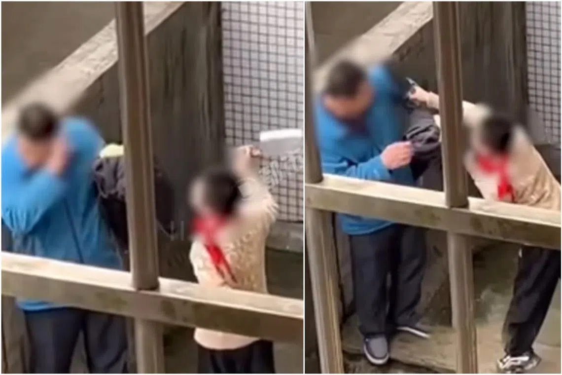 The stand-off began when the father confiscated the boy’s mobile phone.