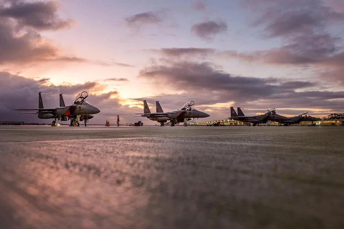 Mindef said four RSAF F-15 aircraft have been training out of Royal Australian Air Force Base Pearce, a military airbase north of Perth, since Aug 13.