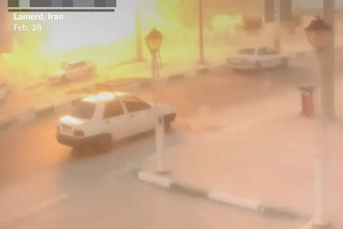 Local officials cited in Iranian media said this strike and others nearby in the city of Lamerd killed at least 21 people.