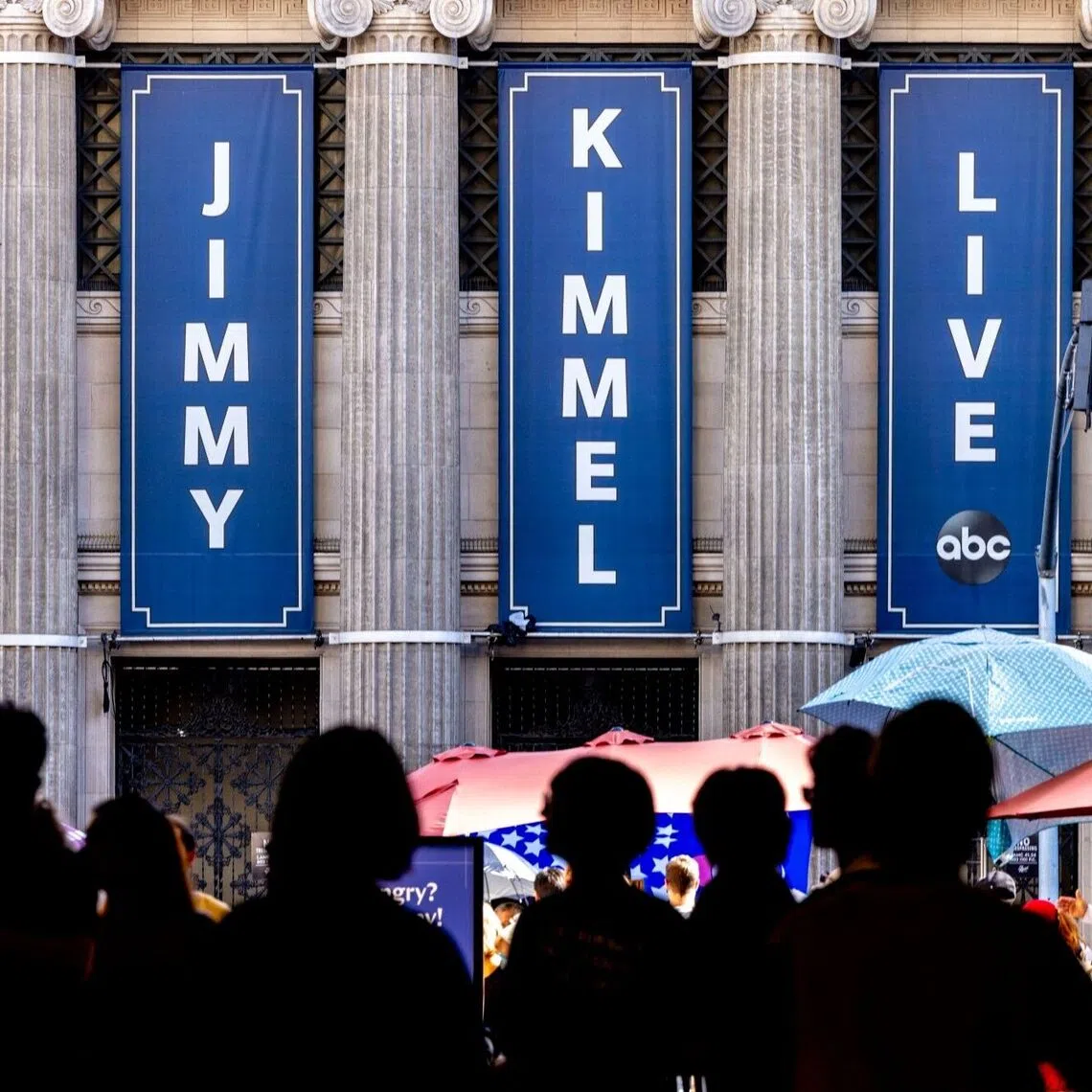 US host Jimmy Kimmel’s late night show was pulled indefinitely by ABC on Sept 17.