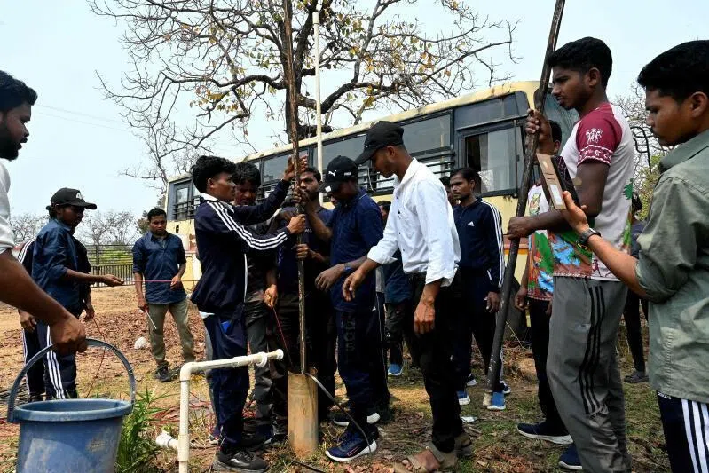 Former Maoist insurgents attend a vocational training programme at Dantewada district’s rehabilitation centre for surrendered Maoists, in Chhattisgarh’s Bastar division on March 30.