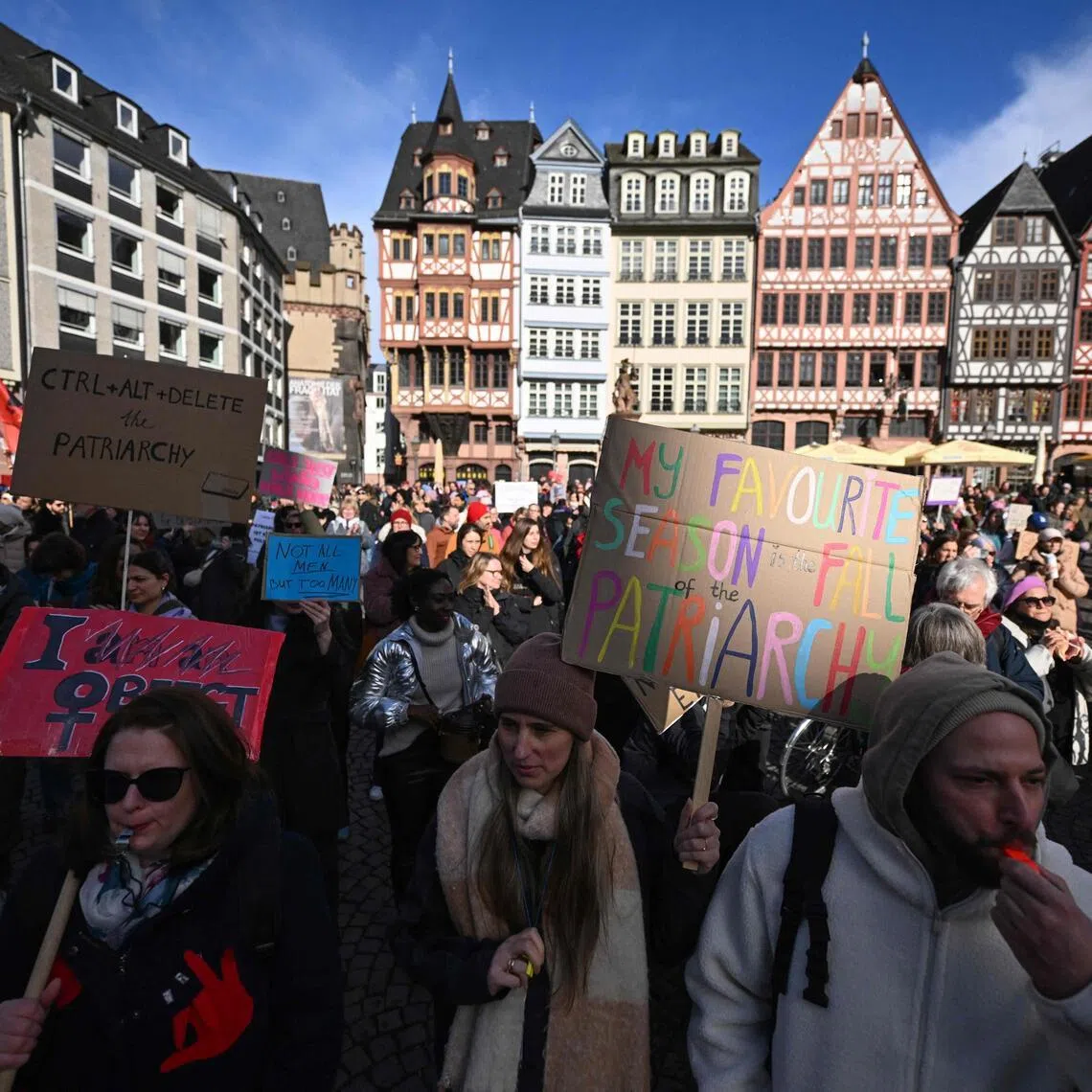 Key organisers of the demonstrations said there are "glaring gaps" in legal protections for women online. 