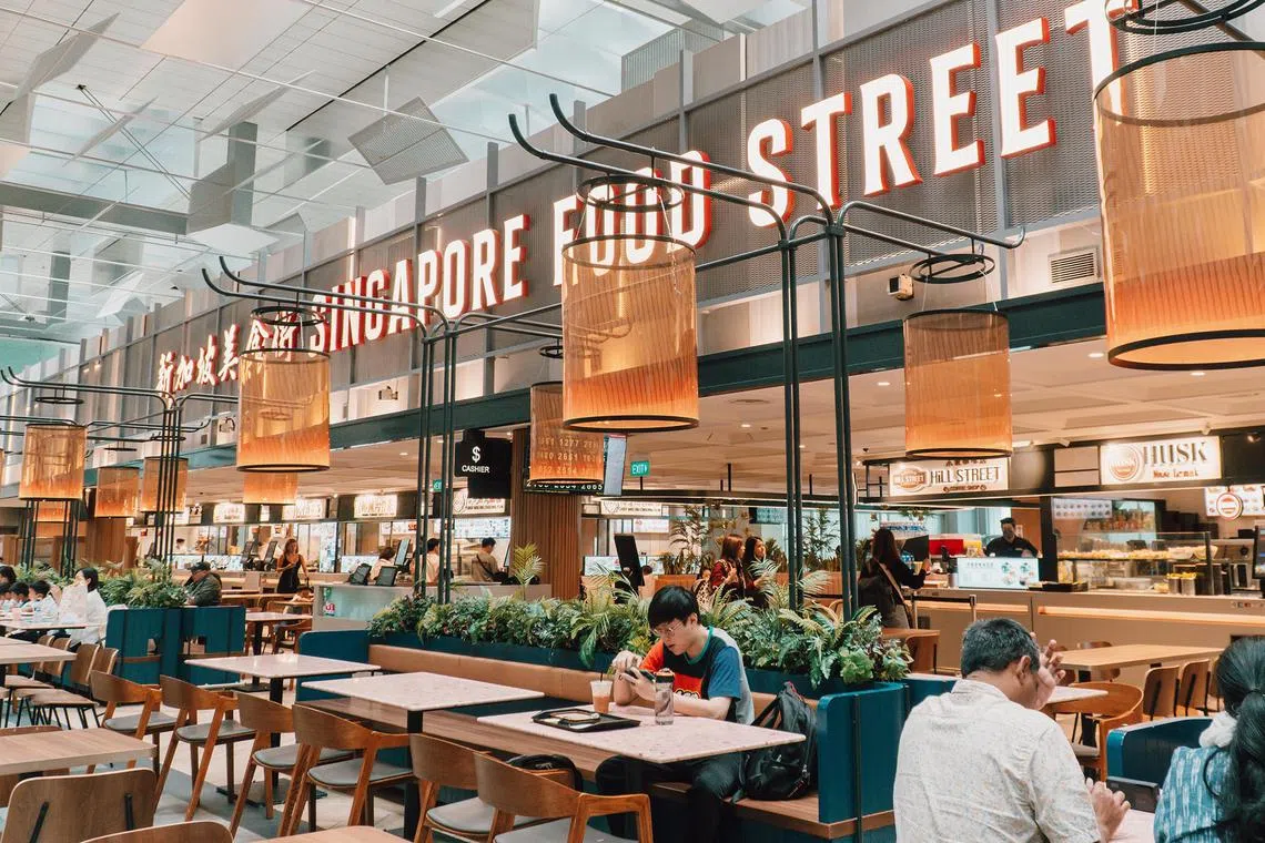 Changi Airport Group says it works with foodcourt operators to keep meals affordable. 