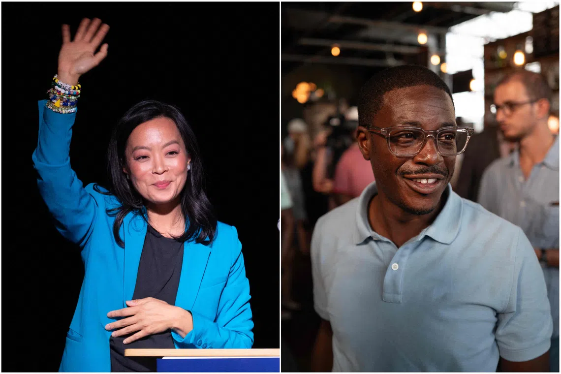 Francesca Hong (left) lost the Aug 11 Democratic primary for governor of Wisconsin in a tightly-fought race to David Crowley.