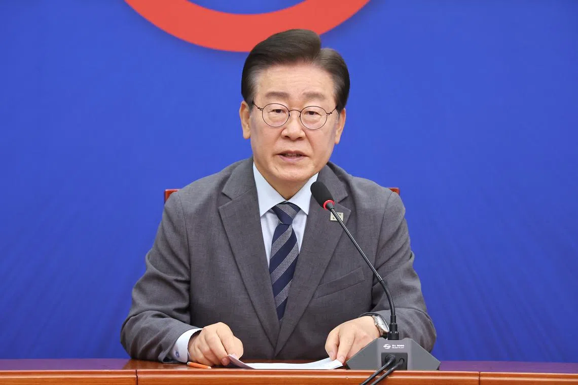 Mr Lee Jae-myung was stabbed in the neck while visiting the southern city of Busan in January.