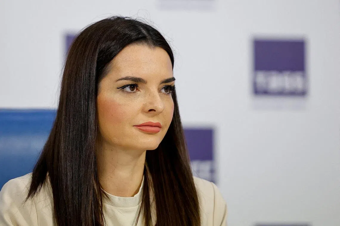 FILE PHOTO: Leader of Moldova's Gagauzia region Yevgenia Gutsul (Evgenia Gutul) attends a press conference in Moscow, Russia, April 22, 2024. REUTERS/Evgenia Novozhenina//File Photo