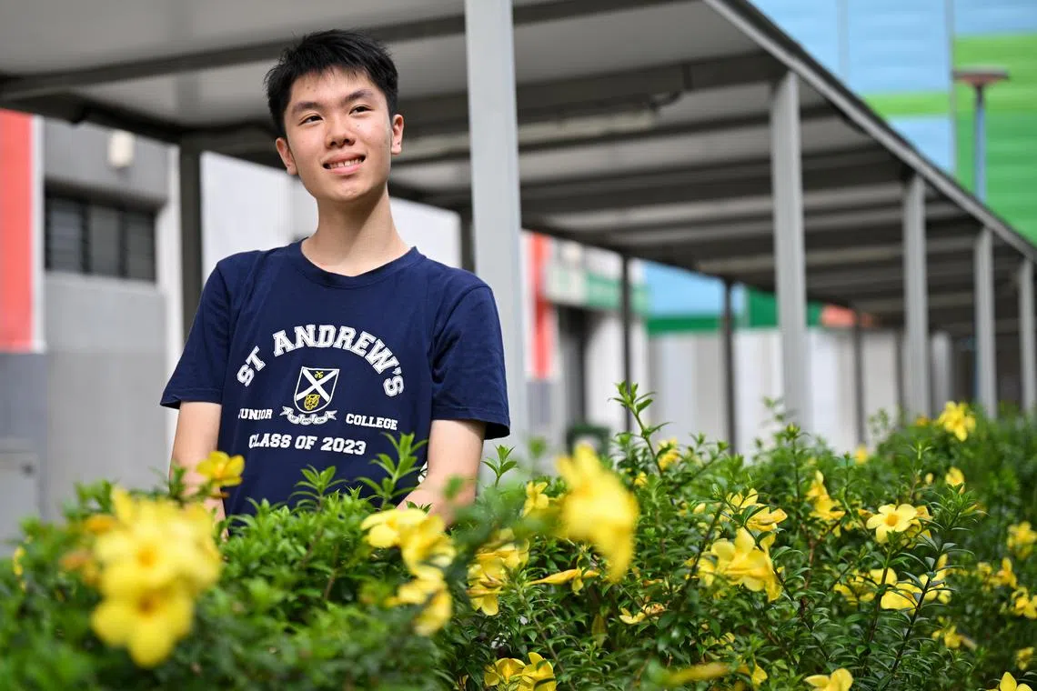 Teng Wen Quan, 18, had the chance to shadow a university professor at work during his school holidays as part of St Andrew’s JC's work shadowing programme.