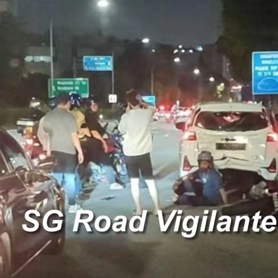 The 23-year-old male motorcyclist was conscious when taken to Khoo Teck Puat Hospital.