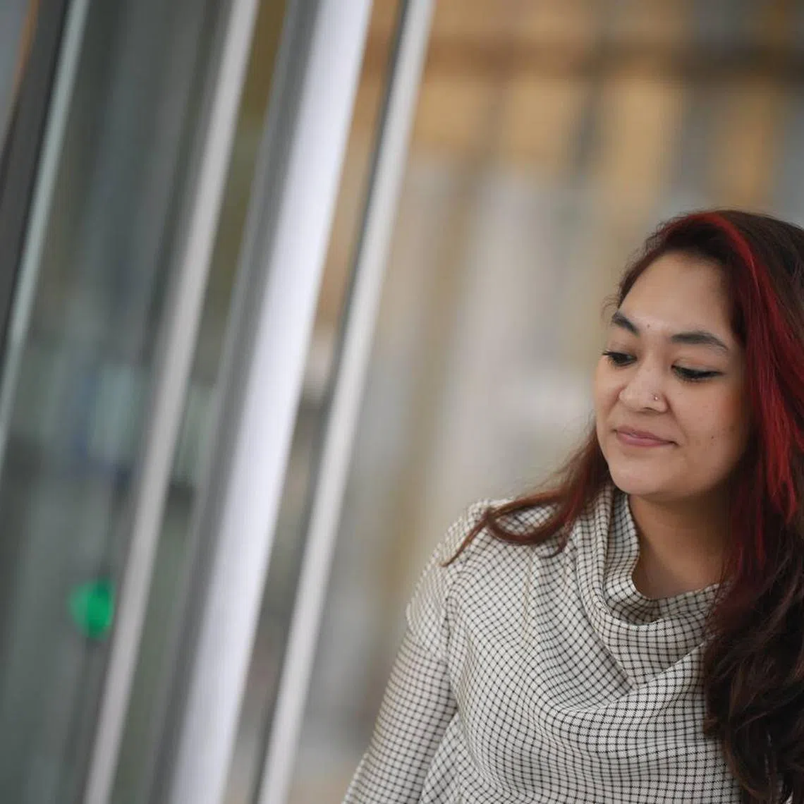 Former Workers' Party MP Raeesah Khan leaving the State Courts at the end of the day on Oct 16, 2024. 