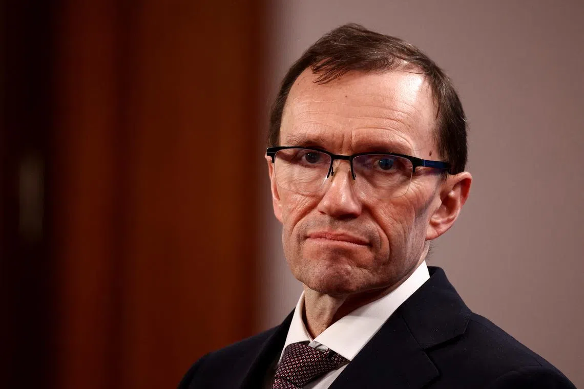 FILE PHOTO: Norway's Foreign Minister Espen Barth Eide looks on during a press conference, in Berlin, Germany, March 14, 2024. REUTERS/Liesa Johannssen/File Photo