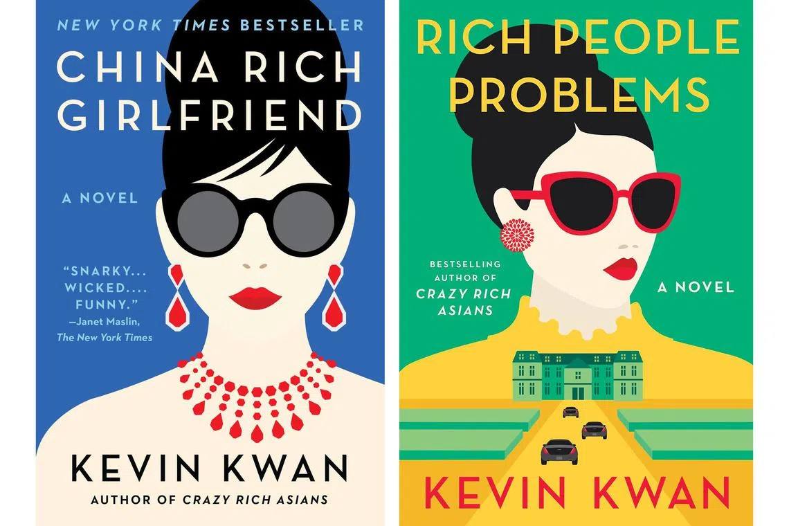 Book Cover: Book 2 and 3 of Kevin Kwan's Crazy Rich Asians trilogy. 