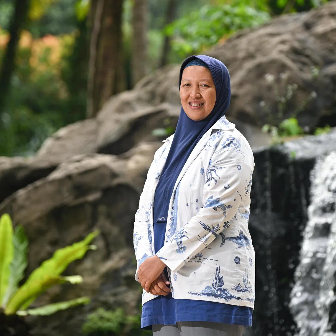 ST20241017-202441200843-Lim Yaohui-Ariel Yu-ayocean17/
Ms Hani Nusantari, 52, Founder & Education and Outreach Officer of JARI Foundation, attending the third edition of The Ocean Collective Summit (TOCS) 2024 at Sheraton Towers Singapore hotel on Oct 17, 2024.
Hani's journey into marine biology began at 13 when she discovered scuba diving in East Kalimantan. This passion led her to Maluku, where she pursued marine science at Universitas Pattimura and met her future husband, Boen. Together, they would later establish the Juang Laut Lestari (JARI) Foundation with a mission to enhance the health of Indonesia's marine ecosystems through a holistic approach combining education, research, conservation, eco-tourism, and active community involvement.
(ST PHOTO: LIM YAOHUI)