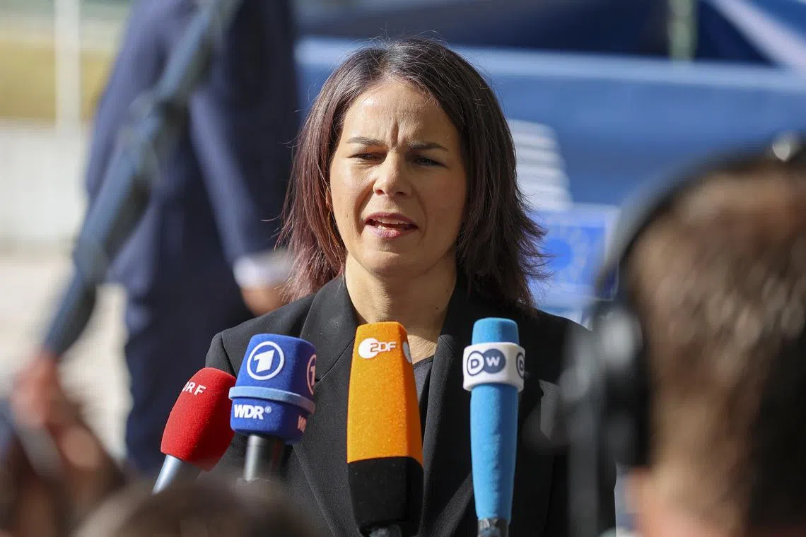 German Foreign Minister Annalena Baerbock said Mr Putin was destroying his own country with his “brutal war of aggression” in Ukraine.