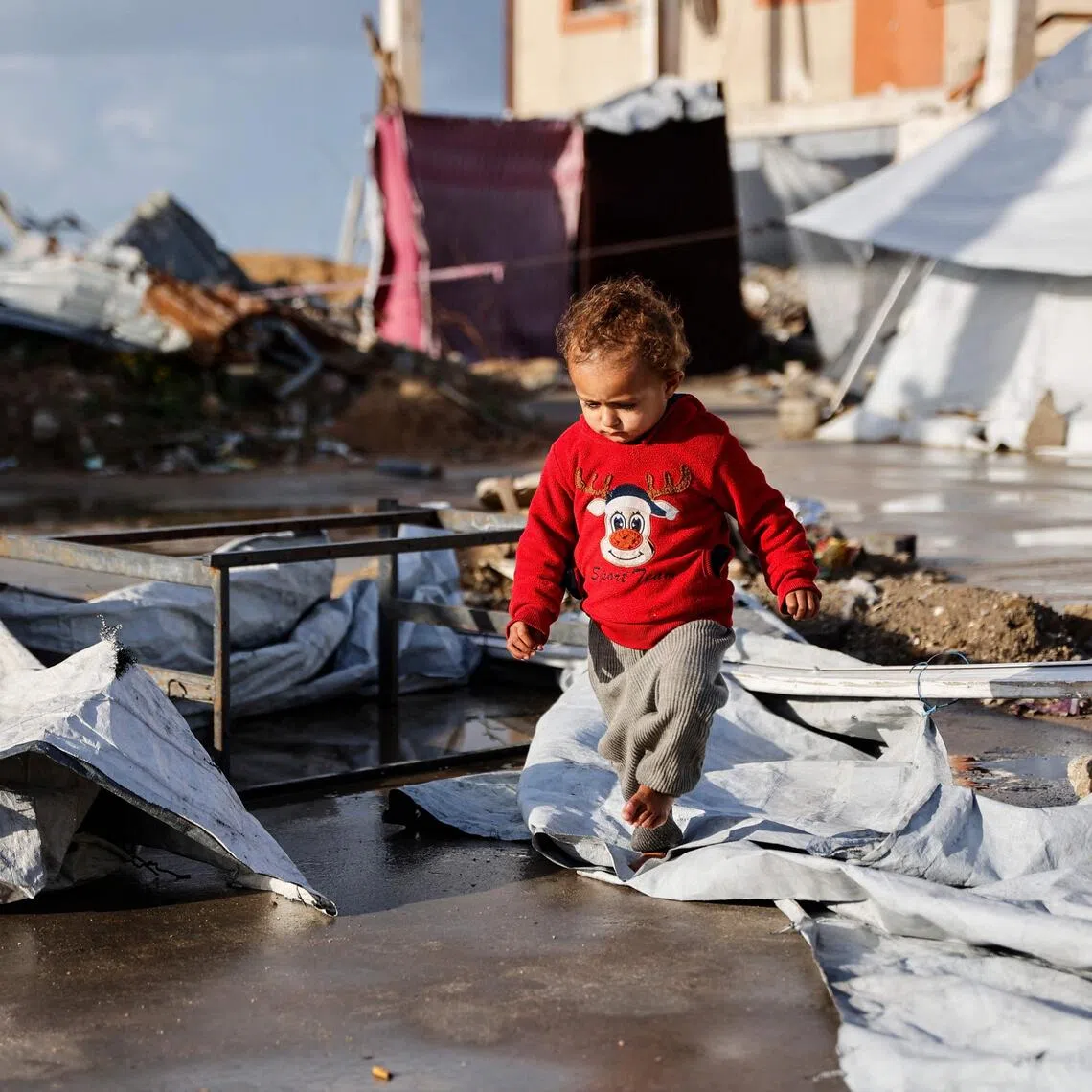 Nighttime temperatures in Gaza have ranged between eight and 12 deg C in recent days in December.