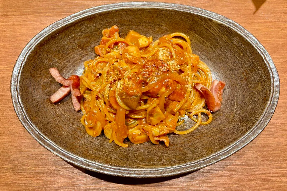 Saikyo Pasta’s Napolitan pasta.