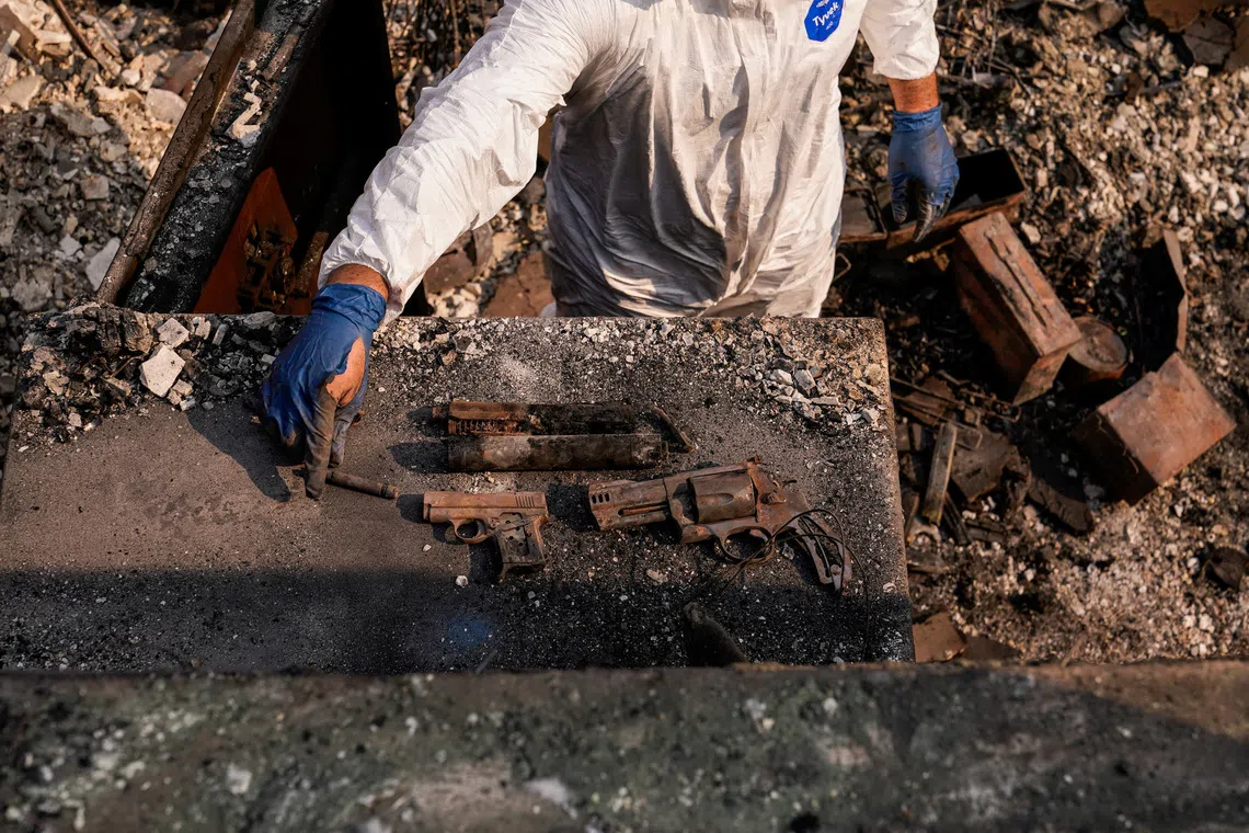 Jeff Clauson’s firearms were burned by the Old Trails Fire.