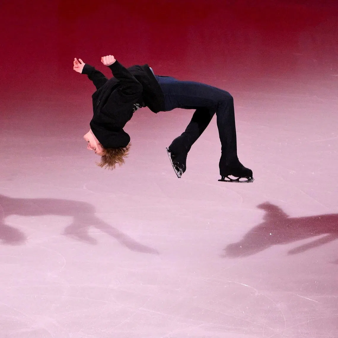 Jan 11, 2026; St. Louis, Missouri, UNITED STATES; Ilia Malinin performs during the 2026 U.S. Figure Skating Championships at Enterprise Center. Jeff Curry-Imagn Images
